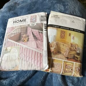 2 New Nursery Accessories Patterns - Mc’Call # 3991 & Vogue #7245